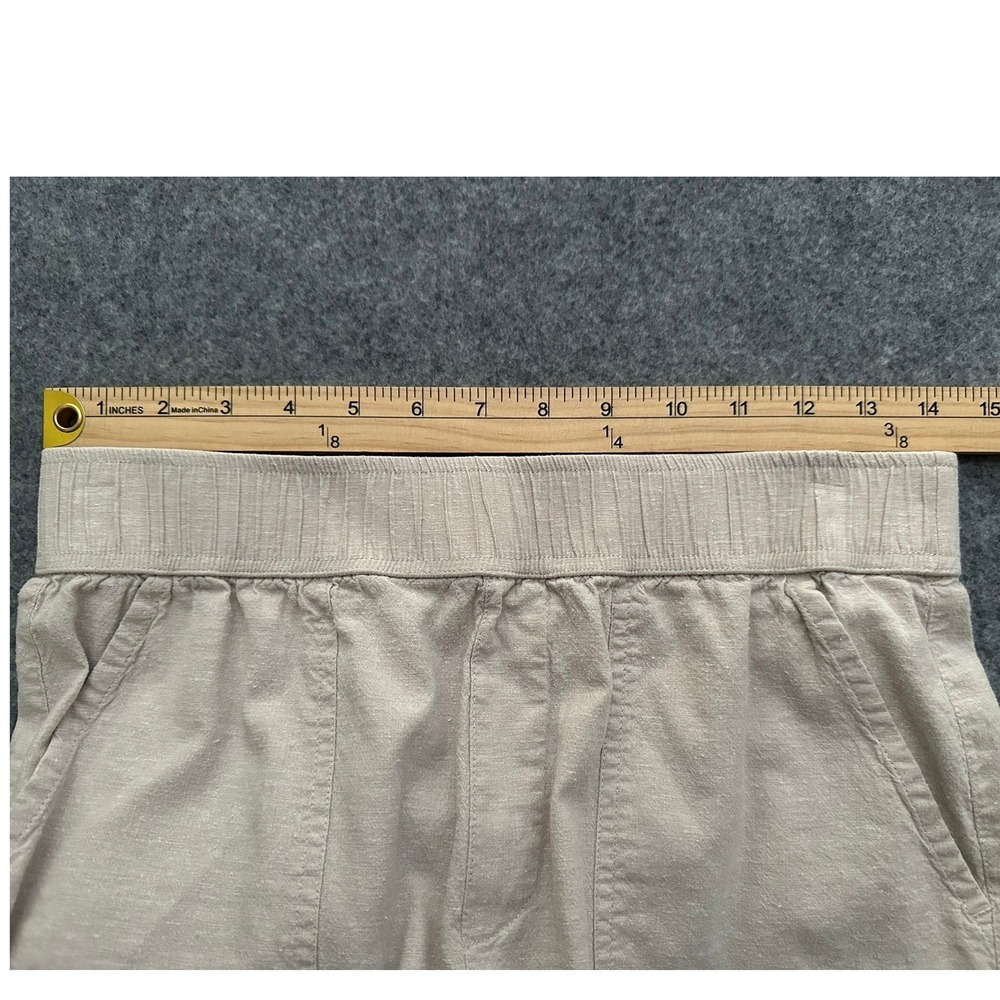 Toad&Co Taj Wide Leg Hemp Pants S Oatmeal Elastic Waist Casual Coastal Boho - Picture 5 of 6